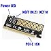M.2 NVMe SSD NGFF to PCIE 3.0 X16/X4 Adapter M Key Interface Card Support PCI Express 3.0 x4 with heatsink