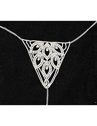 Minilindro para mujer sexy Rhinstone, cadena para el cuerpo, cadena de cristal, bikini, playa, vientre, cintura, cadena para la cintura, joyería nocturna