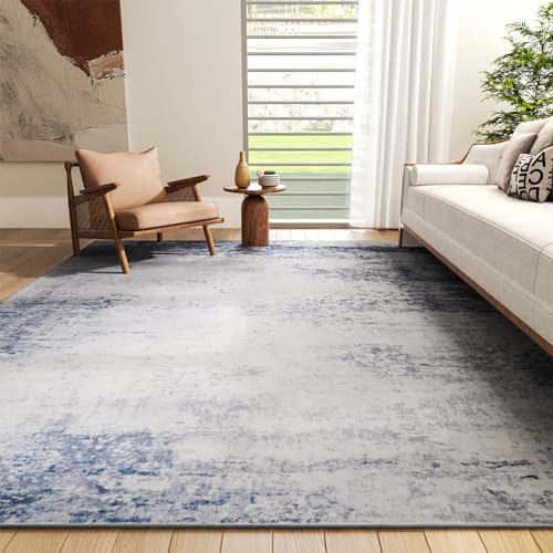 AMOAMI-AREA RUGS 5X7 DISTRESSED MODERN ABSTRACT WASHABLE RUG...