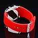 Yesurprise Fashion Silicone Rubber Band Blue Binary DOT Unisex LED Wrist Watch Red