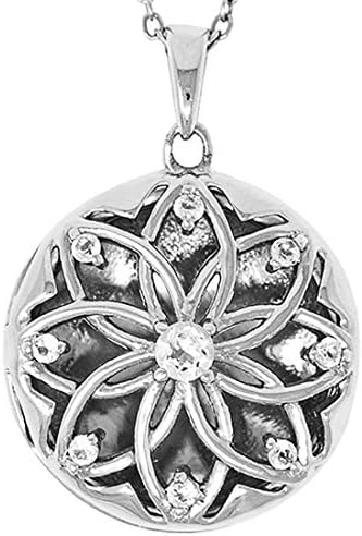 With You Lockets-Fine Sterling Silver-Custom Photo Locket Necklace-That Holds Pictures for Women-The Helen