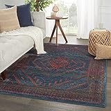 Jaipur Living Selah Medallion Blue/ Red Area Rug
