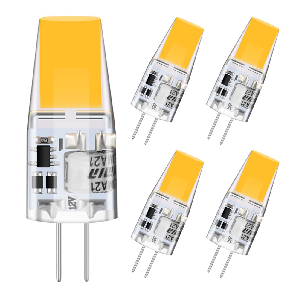 tkhetiana 3W G4 LED Lamps,12V G4 LED Bulbs 3000K Warm White, Non Dimmable LED Light Bulbs Replacement 20W 30W Halogen Lamps,AC/DC 12V g4 led Bulb,360ยฐ Beam Angle,4 Pack โ image 1