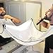 Beard Catcher Apron Beard Cape for Shaving,Trim Your Beard In Minutes Without The Mess White