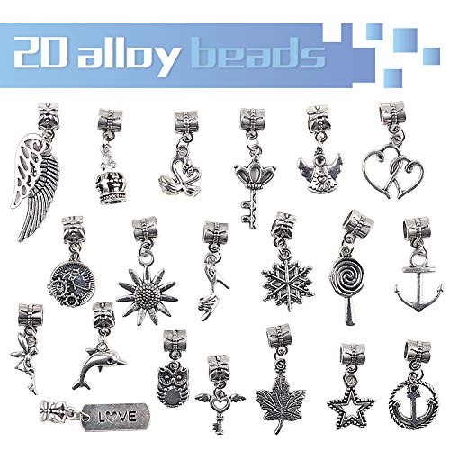 VGOODALL Charm Armband Kit DIY, Schmuck Bastelset Handwerk Perle überzogen mit Silber Kette Mädchen Geschenke Armband Bastelset für Mädchen
