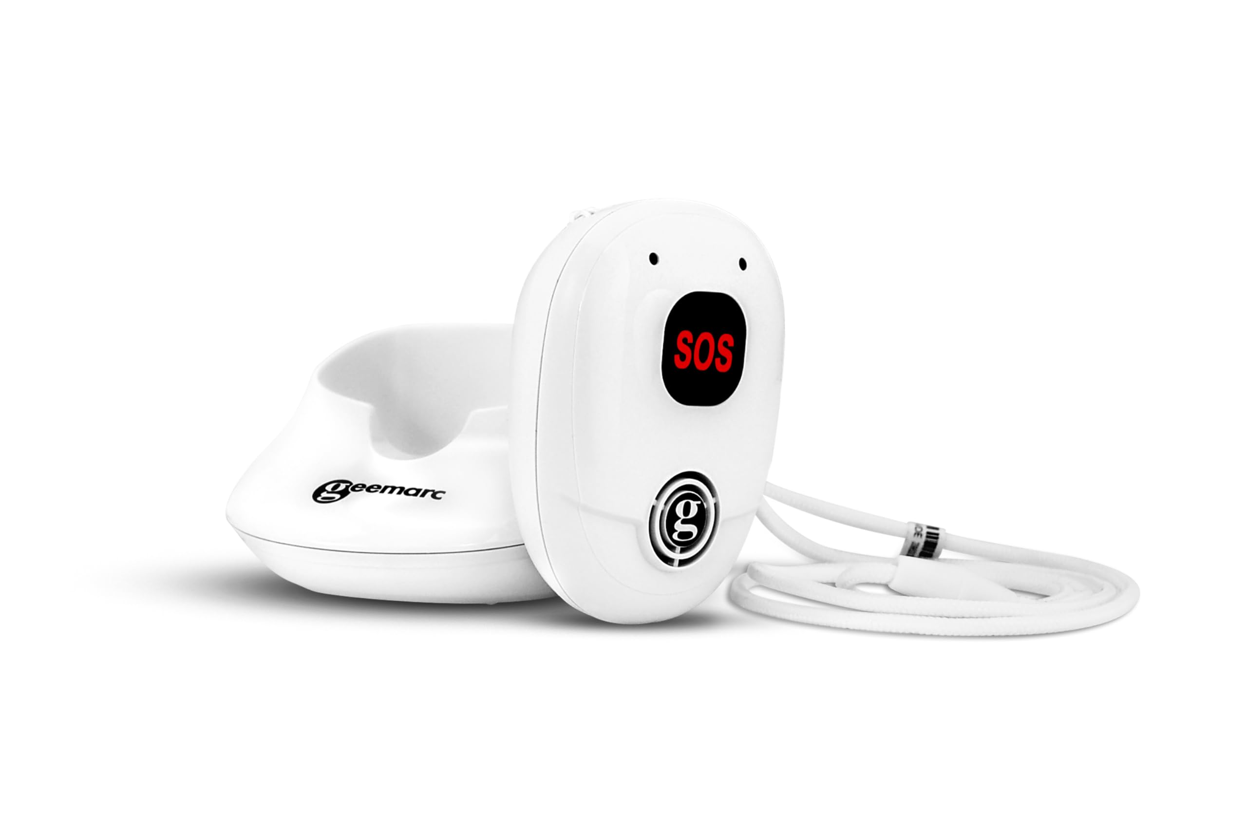 Geemarc SOS Pro 595 - SOS Pendant for Emergency Calls only Compatible with the Amplidect 595 et 595 U.L.E Ranges - Can Serve as Cordless Additional Handset - Requires a Main Base to Work