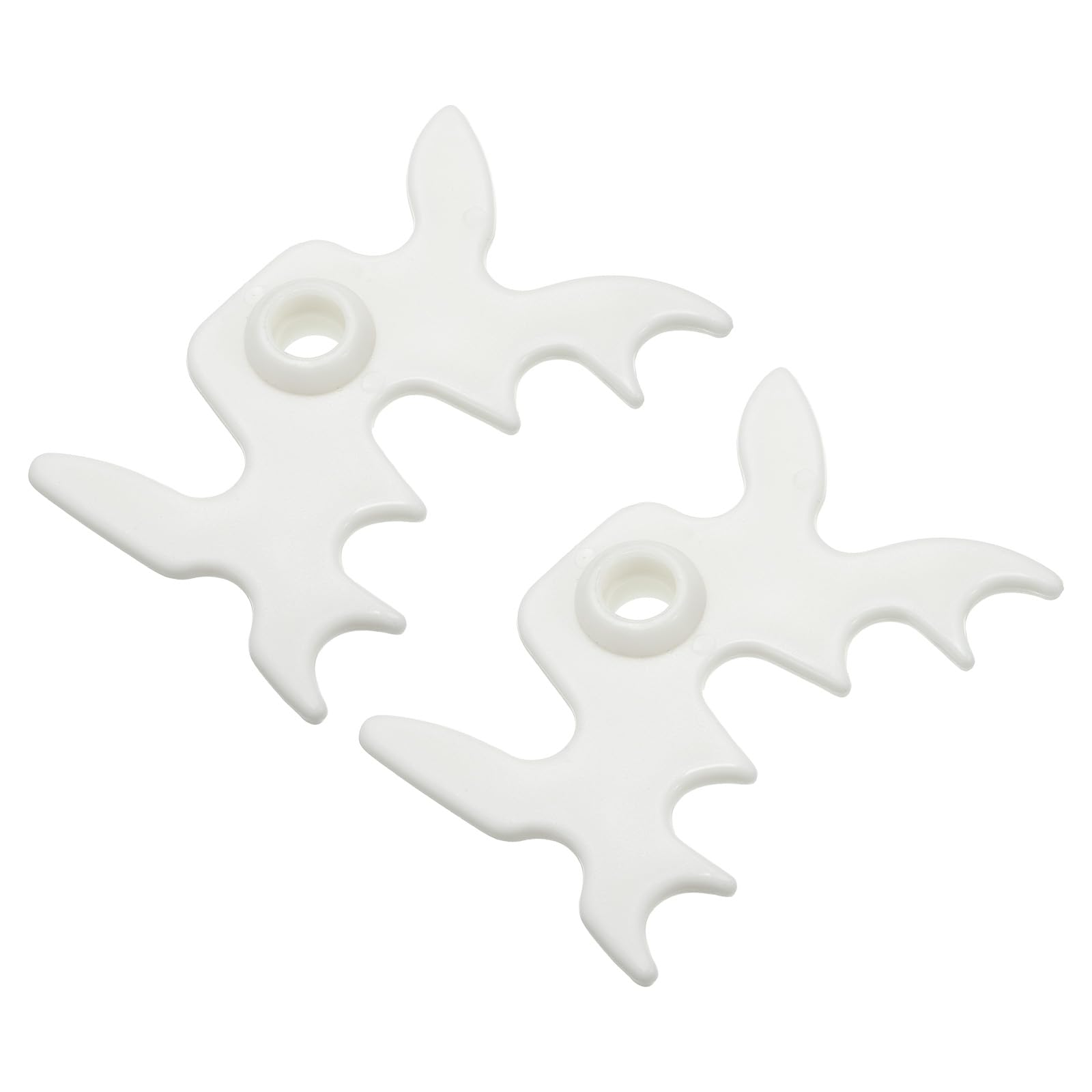 PATIKIL Billiard Bridge Head, 2 Pack Plastic Pool Billiard Cue Stick Bridge Plug-In Multifunction Billiard Accessories for Pool Table, White