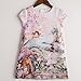 FEITONG 2017 Kids Girls Floral Butterfly Print Princess Dress (1-2 Years, Pink #2)