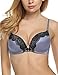 Ekouaer Women's No Side Effects Full Coverage Underwire Bra,Lace Gray,38B