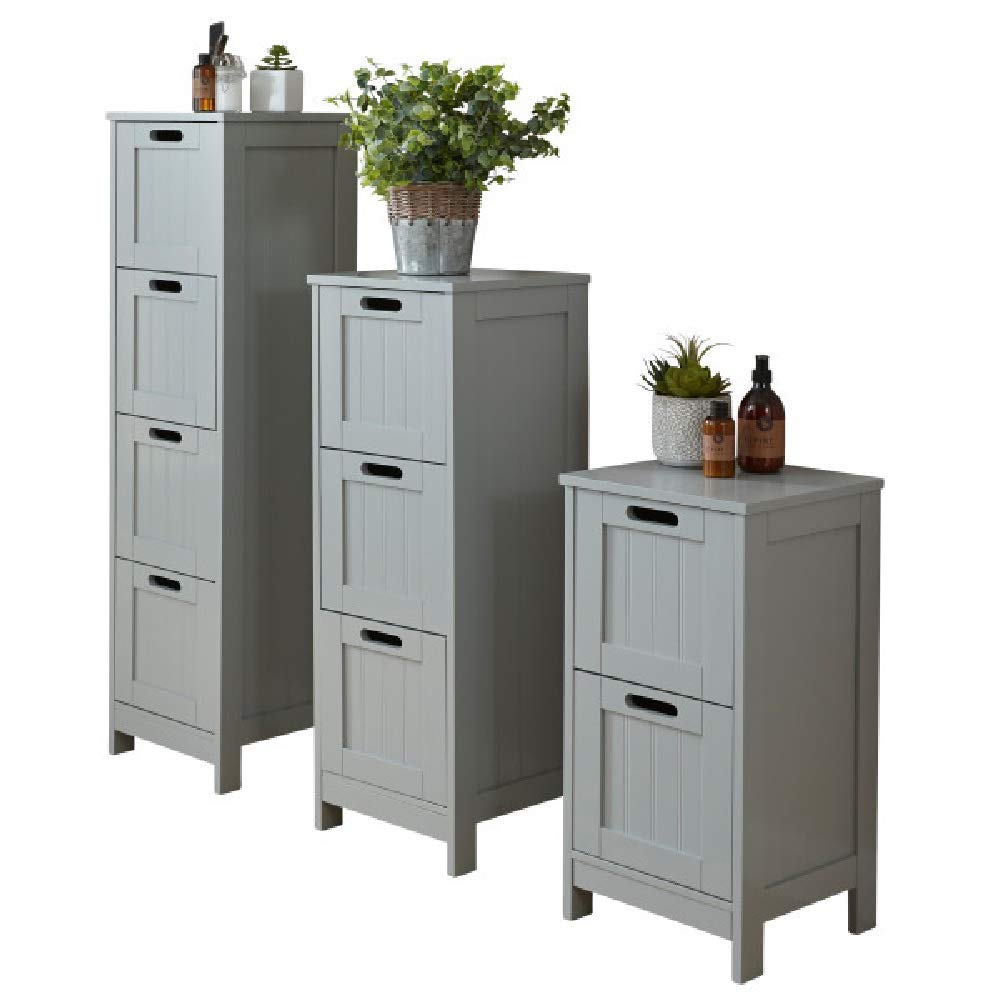 Colonial Grey Bathroom Furniture (3 Drawer Slim Chest) Amazon.co.uk