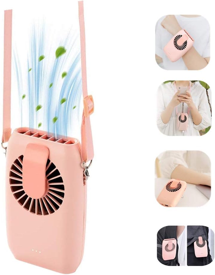 Rechargeable Mini Hanging Waist Clip Fan, As 2000mAh Power