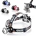 {Rechargeable Zoomable 3 Modes }CREE XM-L T6 Led Headlamp +2x18650 Rechargeable Batteries+ Wall Charger+Car Charger+ Special USB Cable for Head Lamp ; Perfect for Working ,Camping, Hunting-Light Weight &Comfortable-One Year Warranty(Black)