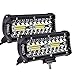 LED Light Bar, Atralife 7 Inch 240W 24,000lm LED Work Light Spot Flood Combo LED Lights - IP68 Waterproof Driving Fog Off Road Lights - 2 Years Warranty, 2 Pack