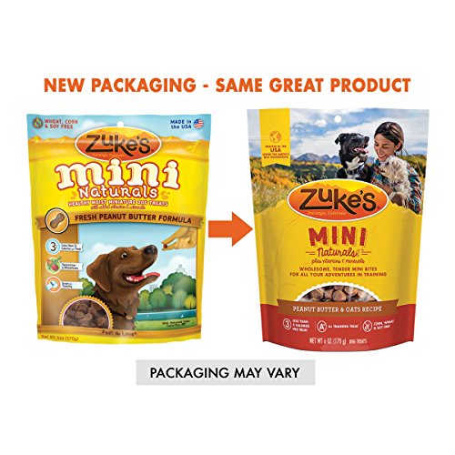 Zuke's Mini Naturals Peanut Butter & Oats Recipe Dog Treats - 6 oz. Pouch