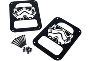 Xprite Black Tail Light Guard for Rear Tail Light Cover for 2007-2018 Jeep Wrangler JK Unlimited - Pair