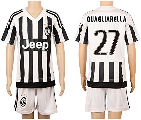 White &amp; Black #27 Quagliarella Home Kids Youth Soccer Jersey (2015/16)