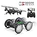 QQPOW FPV RC Drone with 3D Flip with HD Camera Live Video, Remote Control Car for Kids Adults, 2 in 1 WiFi Quadcopter Toy 360° Flip Headless Mode (650mAh Batteries)