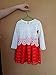 WEONEDREAM Baby Girls' Party Dress with Long Sleeves Striped Crochet Flower Patchwork 2T (100, White Red)