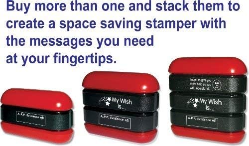2 Stars And A Wish Pre-Inked Purple School Marking Stamper - Primary Teaching Services, 44mm x 13mm - Image 3