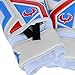 Renegade GK Talon Mirage Goalie Gloves with Pro-Tek Fingersaves | 4mm Hyper Grip & Duratek | White, Blue, Blue Goalkeeping Gloves (Size 9, Youth-Adult, Flat Cut, Level 2)