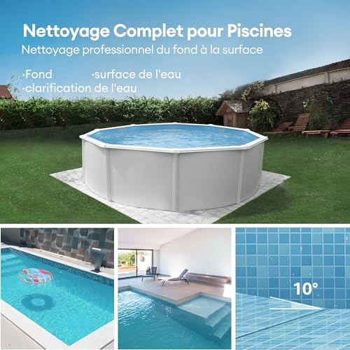 Ultenic Pooleco 10 Robot Swimming Pool, 90 Min, 80 m², Wireless Pool Robot, Self Parking, 3 Hours Quick Charge, Hookless Recovery Design, Suitable for a Wide Range of Pools