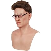 TEYVIYI Realistic Silicone Mask for Men Halloween Young Male Full Head Face Mask for Crossdersser Cosplay