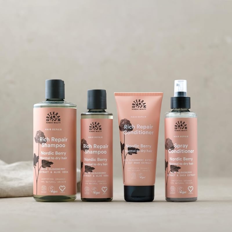 Acondicionador en Spray Nordic Berry – 250 ml – Sin Aclarado – Para Cabello Normal o Seco – Con Chía, Aloe Vera y Mora Nórdica – Vegano y Natural – Hidratación Ligera, 250 ml