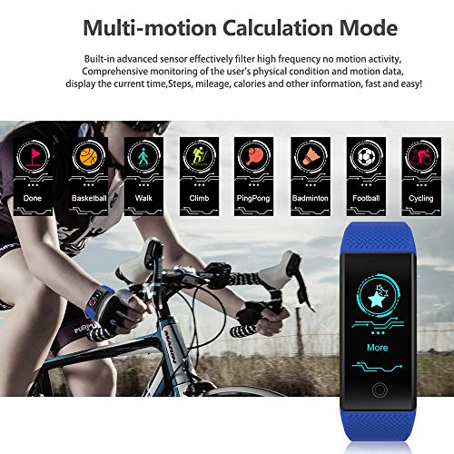 Kanzd QW18 Smart Watch Sports Fitness Activity Heart Rate Tracker Blood Pressure Watch (A) - Thumbnail 6