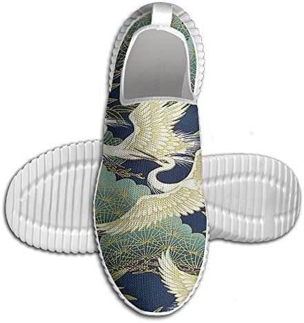 Fashion Japanese Crane Themed Men's Running Shoes Comfort Training Shoes Novelty Hiking Shoes Christmas Gifts For High School Boys