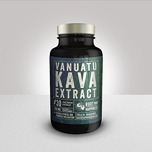 Vanuatu Kava Capsules - Premium 250mg Kavalactones 30ct Bottle