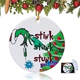 2022 Christmas Ornaments Ceramic Xmas Tree Hanging