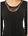PattyBoutik Women's Crochet Lace Inset Curved Hem Blouse