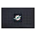 FANMATS 11449 Miami Dolphins Heavy Duty Vinyl Medallion Outdoor Door Mat - 19.5in. x 31in.