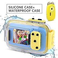 AMKOV Waterproof Kids Camera, Digital Camera for Kids 8.0MP 2.0 Inch HD Waterproof Camera,IPS Screen Kids Video Camera, Mini Kids Camcorder(1920x1080P) Kid Camera Gift for Boys/Girls