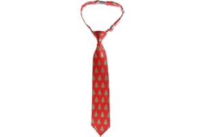 Retreez Christmas Tree Pattern Woven Pre-tied Boy's Tie