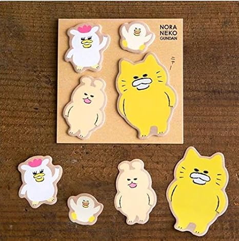 Amazon Co Jp ノラネコぐんだん ダイカット付箋 しゅうごう 文房具 オフィス用品