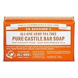 Dr. Bronner All-One Hemp Tea Tree Pure-Castle Bar Soap Net Wt 5oz