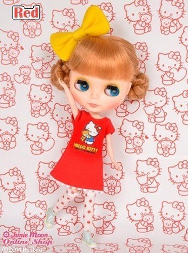 Neo Blythe 1/6 doll clothes JunieMoon Dolly Hardware Hug & amp; Kiss Hello Kitty Hug & Kiss Hello Kitty Red