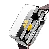 Apple Watch Case, GMYLE Ultra Lightweight Thin Clear PC Full Coverage Plated Case for Apple Watch 42mm - Metallic Black