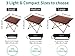 TREKOLOGY Medium Aluminum Camping Table Brown Foldable Portable