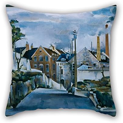Pillow Shams Of Oil Painting Preston Dickinson - Street In Quebec For Couples Gf Car Drawing Room Living Room Family 16 X 16 Inches / 40 By 40 Cm(double Sides)