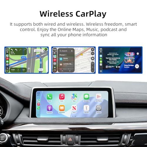 EZoneTronics CarPlay & Android Auto Retrofit Kit Decoder per BMW 1 2 3 4 5 6 7 Serie X3 X4 X5 X6 Mini 2012-2016 con sistema NBT OEM Plug & Play Upgrade Module con SWC WLAN Bluetooth Siri GPS