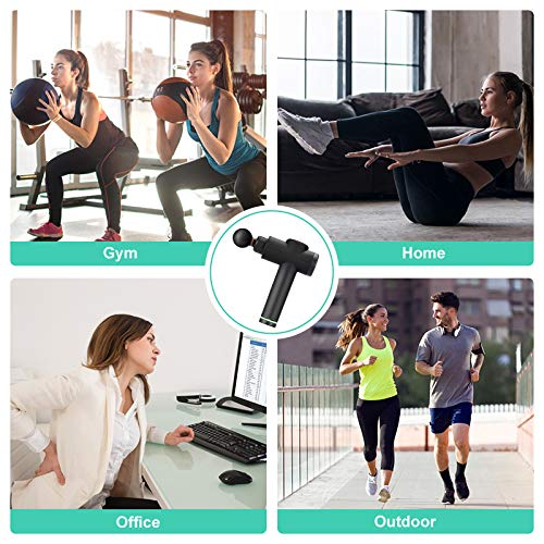 Massage Gun, Athlete Body Muscle Massager Handheld Electric Deep Tissue Percussion Massager Gun with 4 Massage Heads by Kensone