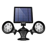ieGeek Solar Spot Lights, Motion Sensor Outdoor Spotlights 12LED Long Distance & Wide Range Waterproof Solar Powered Security Wall Lights for Outsides Wall Yard Garden Garage Patio Porch Deck Driveway