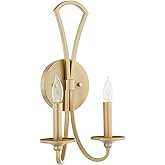 Quorum Lighting 5021-2-80 Maryse Wall Sconce, 2-Light 120 Total Watts, Aged Brass