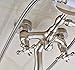 Rozin Two Knobs Mixer Handheld Shower Set Tub Faucet Wall Mounted Brushed Nickel