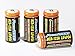Power2000 CR-123A 4-Pack Rechargeable CR-123A LiFePO4 Batteries