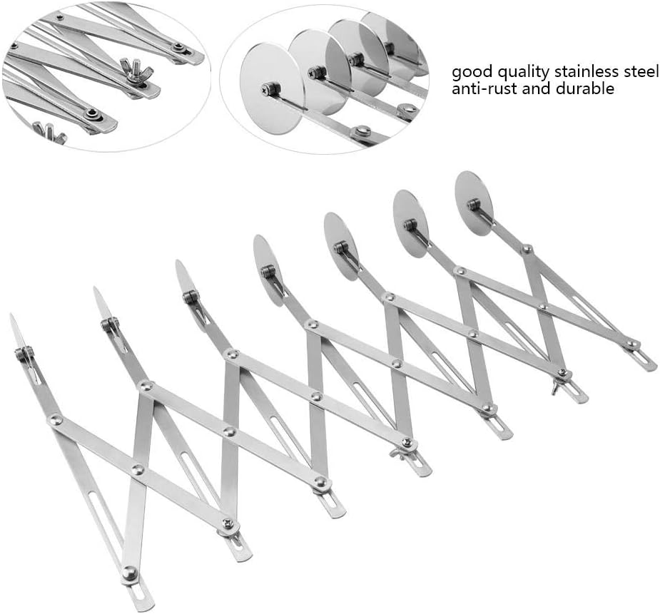 Folding Stainless Steel Pizza Roller Cutter Wheel Pastry Kitchen Bakery Tool - Image 5