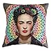 Multiart Set of 2,Decorative Throw Pillow Covers for Couch,Sofa,Bed, Frida Kahlo Mandala and Floral Series Pillow Case,Cushion Cover 18x18inch,Linen/Cotton