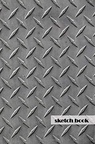 Checker Plate Metal Effect aluminum sketch book (6 x 9 in) 120 dotted Pages Journal for Mechanics: Gift for Cars, Trucks, Motorcycles fan Paperback – 6 Jan 2020